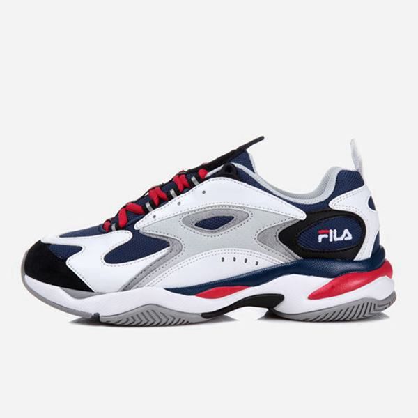 Fila Boveasorus 99 Men's Lifestyle Shoes - White/Navy/Red,NZ 723-36419